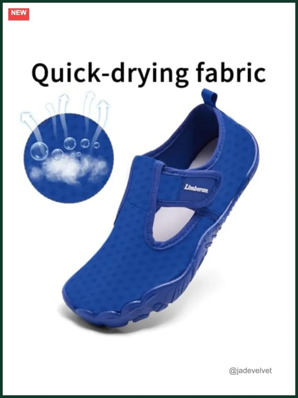 Kids Water Shoes Non-Slip Quick-Dry Lightweight Mesh with Hook & Loop